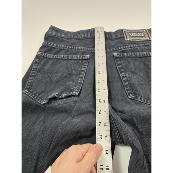 Versace Jeans Couture Jeans Mens 32x34 Black Straight Leg Made In Italy Denim - Picture 15 of 16